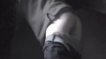 Bestiality enthusiast penetrated by a horse with trousers lowered